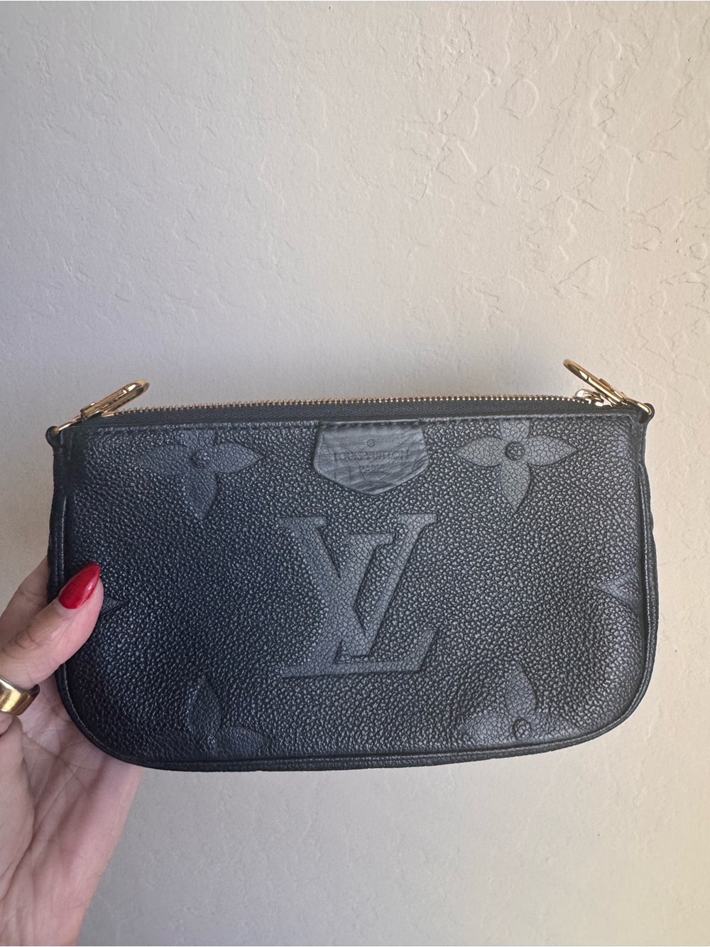 Louis Vuitton Multi Pochette Accessoires Small Pouch Black Monogram Empreinte
